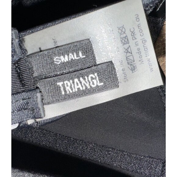 TRIANGL Neoprene Scuba Pink & Black Strapless Bikini Bathing Suit Top Sz S - Picture 6 of 6